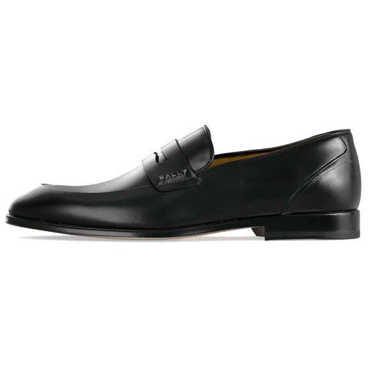 BALLY Mocassini in Pelle di Vitello - eleganti mocassini in pelle nera con comfort artigianale per uomo