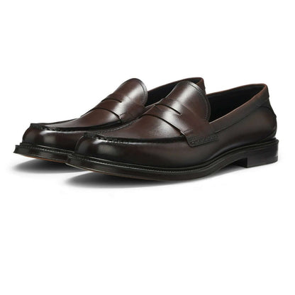 Mocassini Penny Loafer in Pelle Dark Brown — Esclusiva Collection CMI, eleganti mocassini in pelle scura per uomo.