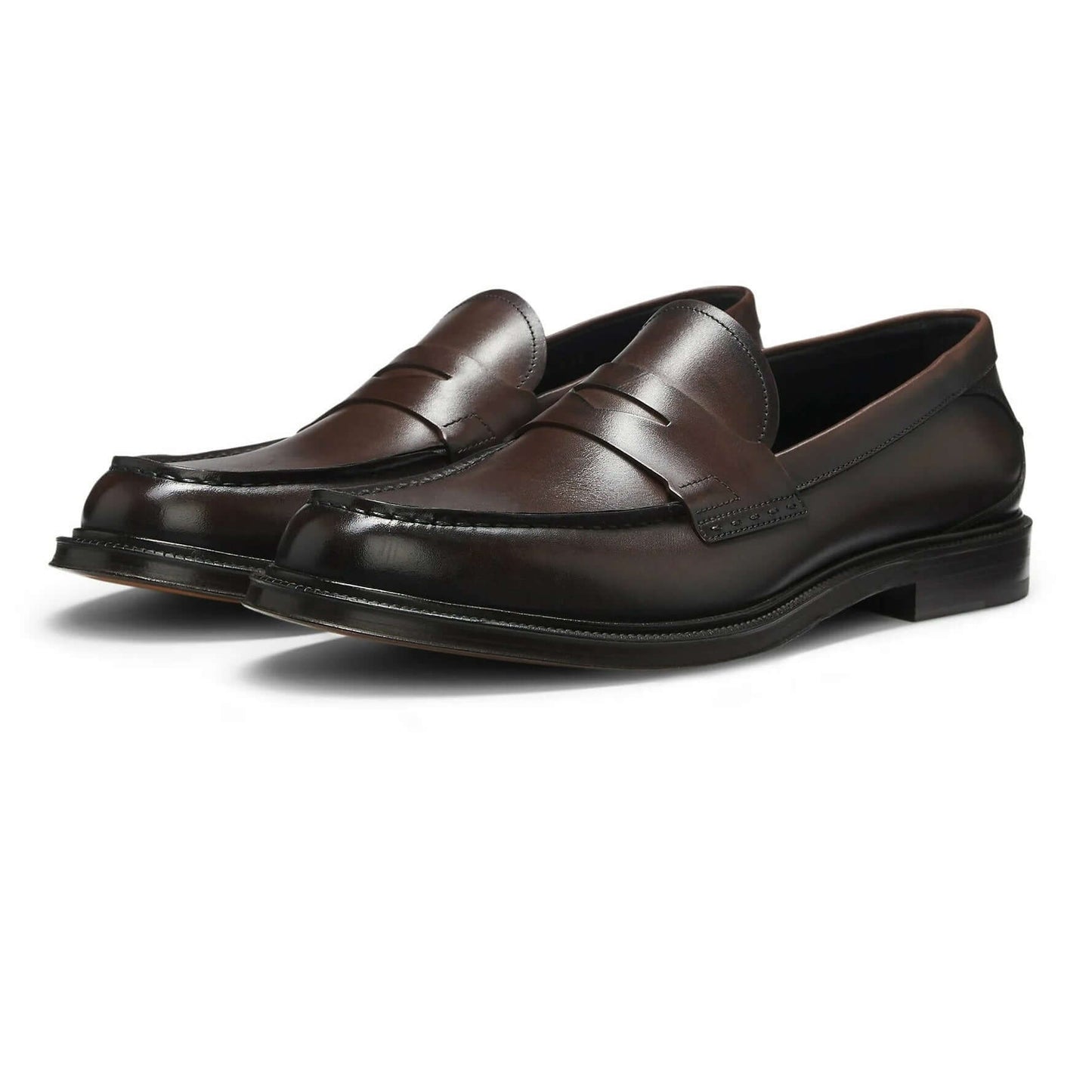 Mocassini Penny Loafer in Pelle Dark Brown - Esclusiva Collection CMI, elegante calzatura in pelle marrone scuro