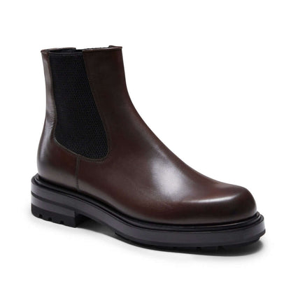 Stivaletti urban elastici suola carrarmato 710F4R02T100 in pelle liscia, eleganti e confortevoli, carattere distintivo.