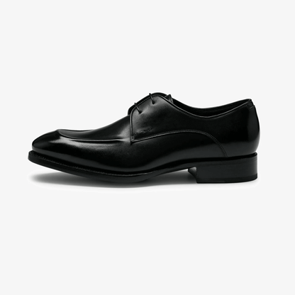 scarpe derby pelle di vitello 750Z1L03D100, eleganti scarpe nere in pelle di vitello con suola in pelle.