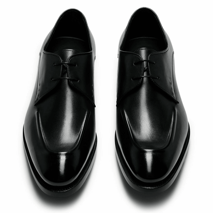 scarpe derby pelle di vitello 750Z1L03D100 in pelle lucida nera con suola in pelle