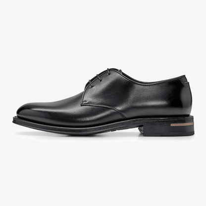 Scarpe derby pregiata pelle italiana 750Z2L00D100 in pelle di vitello brunita, soletta imbottita per comfort ed eleganza.