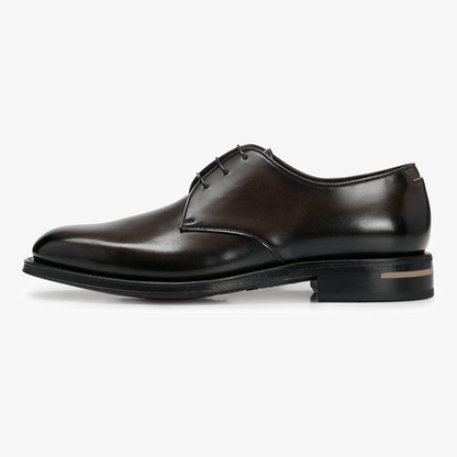 Scarpe derby marroni in pelle 750Z2L00D100, realizzate in pelle brunita con soletta imbottita per comfort.