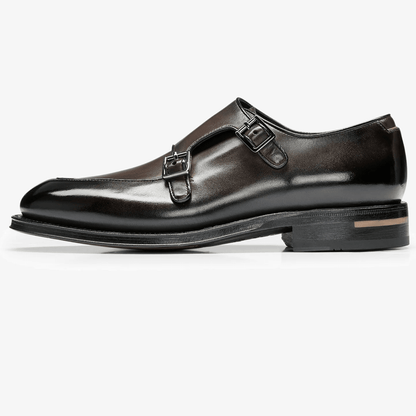 scarpe pelle di vitello Fibbie 750Z7L00L100 in pelle nera con fibbie eleganti