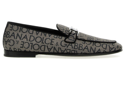 Dolce&Gabbana Mocassini Multicolor in Pelle, scarpe da uomo in pelle con design iconico e logo distintivo.