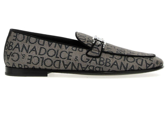 Dolce&Gabbana Mocassini Multicolor in Pelle, scarpe da uomo in pelle con design iconico e logo distintivo.