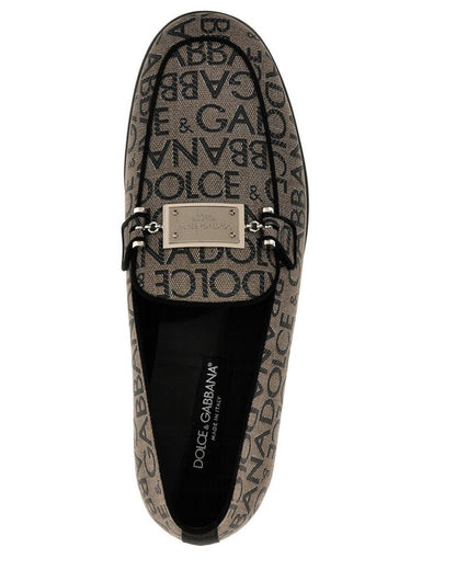 Dolce&Gabbana Mocassini Multicolor in Pelle, scarpe da uomo in pelle con design iconico e logo distintivo.