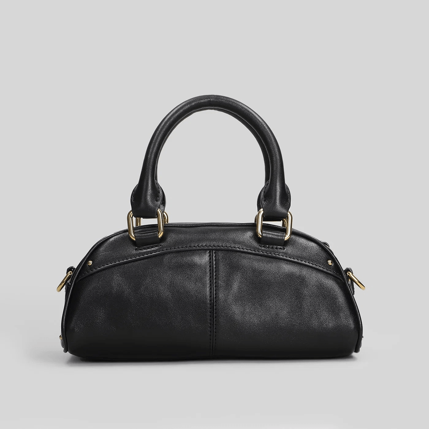 Chloé Mini Bag in Pelle Nera con Charm Logo e Tracolla Removibile