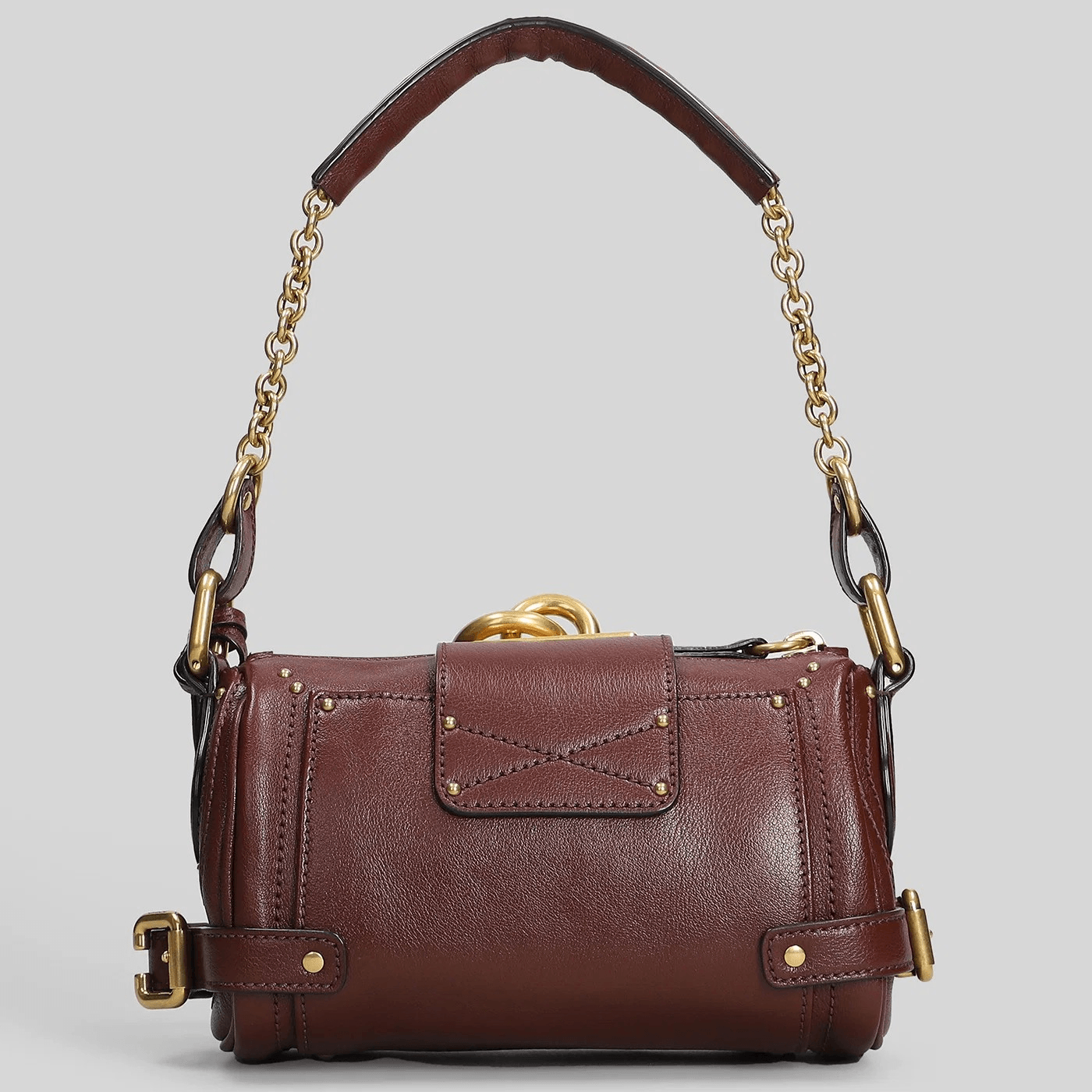 Chloé Borsa a Spalla in Pelle con Manico a Catena, borsa in pelle con lucchetto e catena