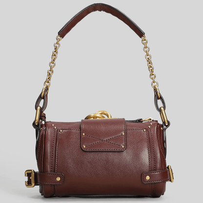 Chloé Borsa a Spalla in Pelle con Manico a Catena, borsa in pelle con lucchetto e catena