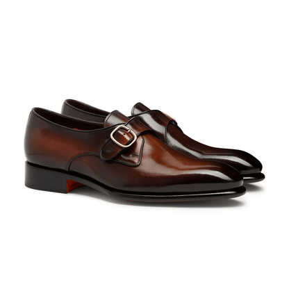 Fibbie Santoni pelle italiana 950S7N00T100 - Goodyear, scarpe eleganti in pelle pregiata con fibbia distintiva.