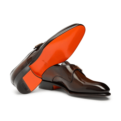 Fibbie Santoni pelle italiana 950S7N00T100 - Goodyear, scarpe eleganti in pelle pregiata con fibbia distintiva.
