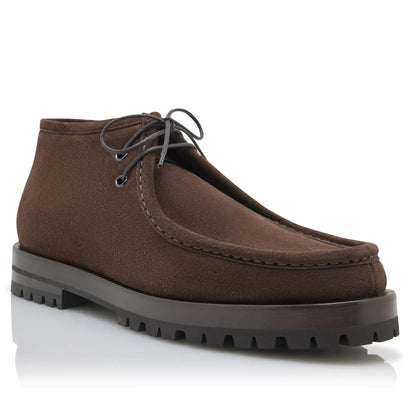 Stivaletti alla Caviglia in Suede Marrone — Esclusivi Collection CMI