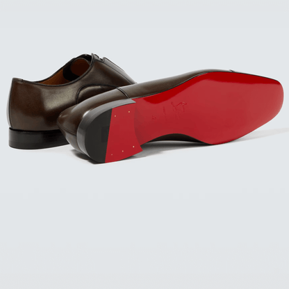 Stringate in pelle made in Italy, scarpe eleganti in pelle marrone, punta a mandorla, chiusura a lacci.