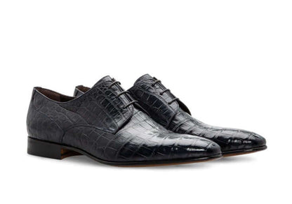 Scarpe derby in pelle di coccodrillo MRS-DRB.040270D marrone, lusso esclusivo con costruzione Blake.