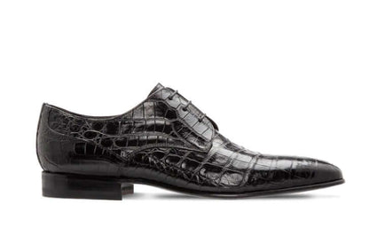 Scarpe derby in pelle di coccodrillo MRS-DRB.040270D marrone, lusso esclusivo con costruzione Blake.