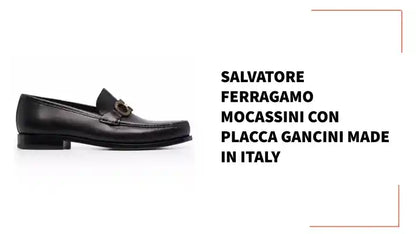 SALVATORE FERRAGAMO Mocassini con Placca Gancini Made in Italy by@Outfy