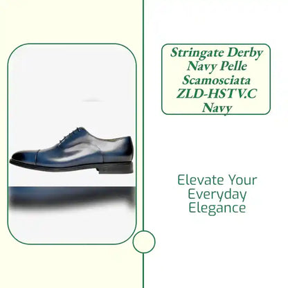 Stringate derby navy pelle scamosciata ZLD-HSTV.C Navy by@Outfy