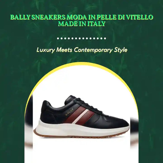 BALLY Sneakers Moda in Pelle di Vitello Made in Italy by@Outfy