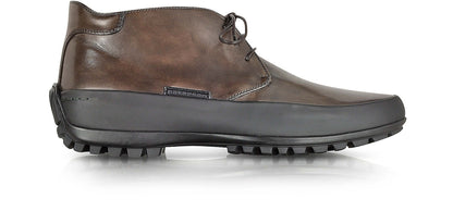 Derby pelle marrone suola carrarmato 100F2R01Z335 con suola resistente e design elegante.