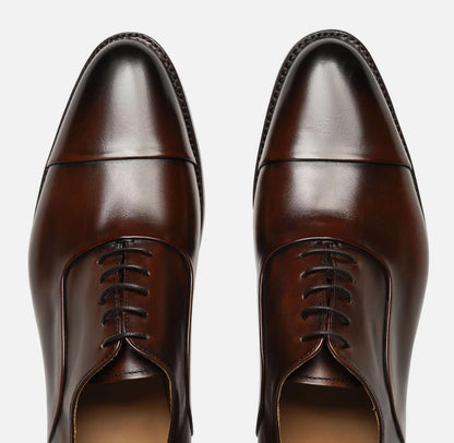 Stringate derby navy pelle scamosciata ZLD-HSTV.C Navy, eleganti scarpe in pelle scamosciata color navy.